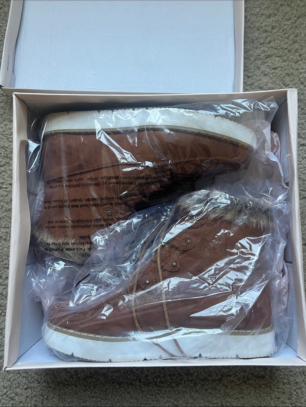 justfab reegan faux fur lace up boot - Picture 11 of 11